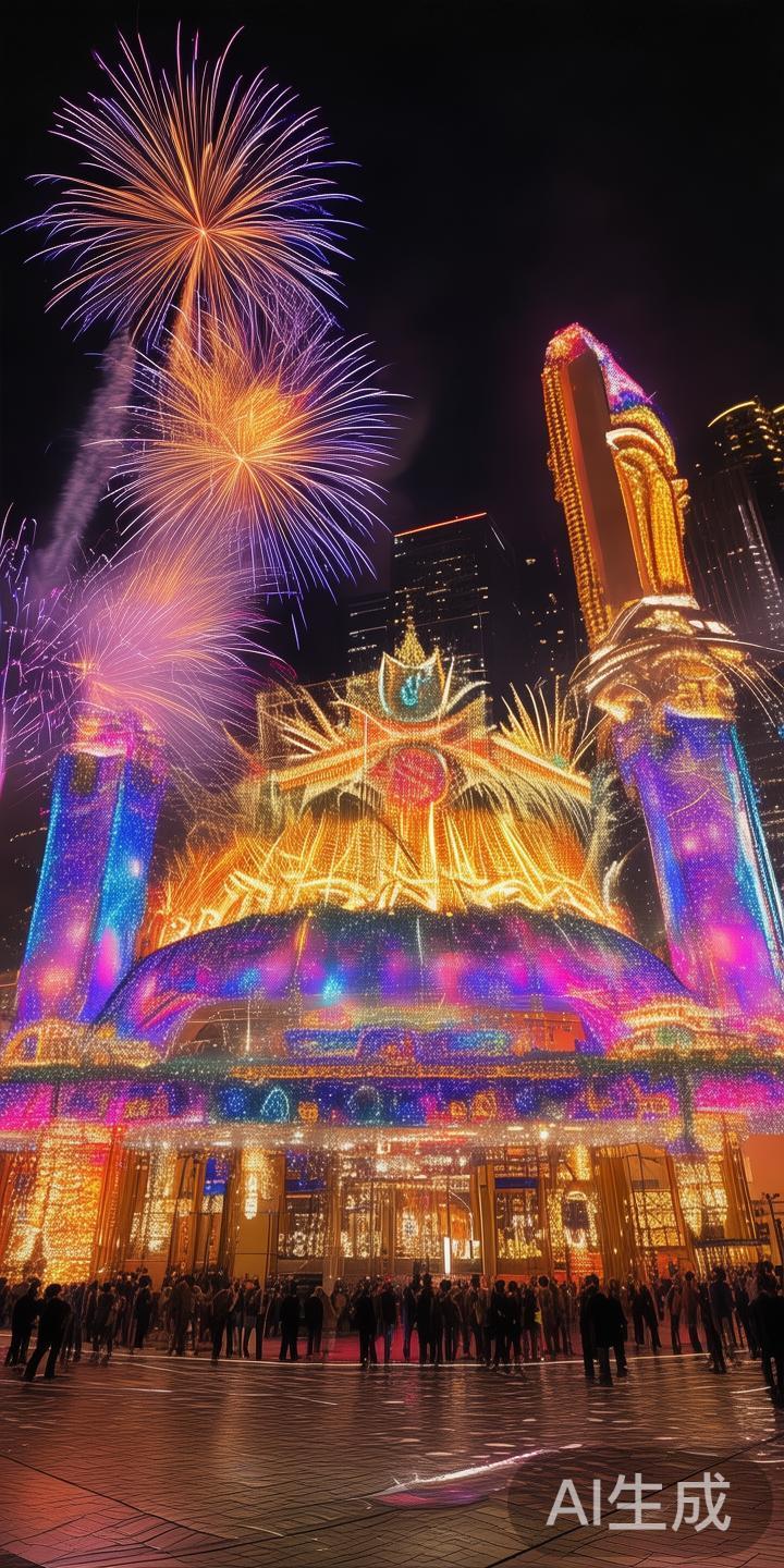 作为澳门最新的地标性建筑，澳门金沙城在开幕当天举办